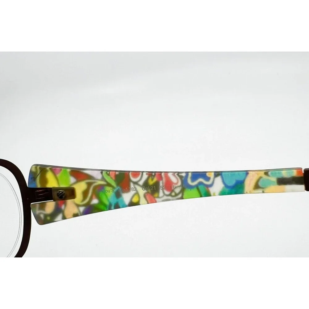 You’s Eyeworks Mod.782 Col.21 Eyeglasses Frames Womens Full Rim Red 52-16 15192 - Picture 6 of 7